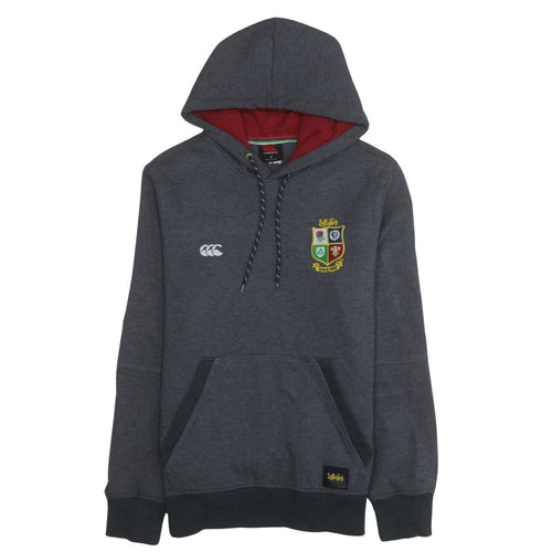 Canterbury Men's Grey Pullover Rugby Hoodie Size S Embroidered Logo
