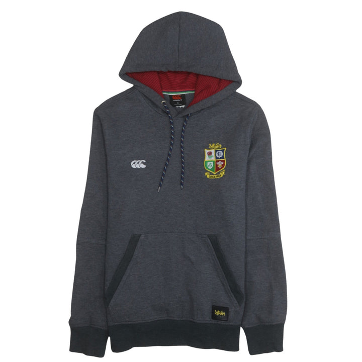 Canterbury Men's Grey Pullover Rugby Hoodie Size S Embroidered Logo