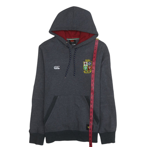 Canterbury Men's Grey Pullover Rugby Hoodie Size S Embroidered Logo