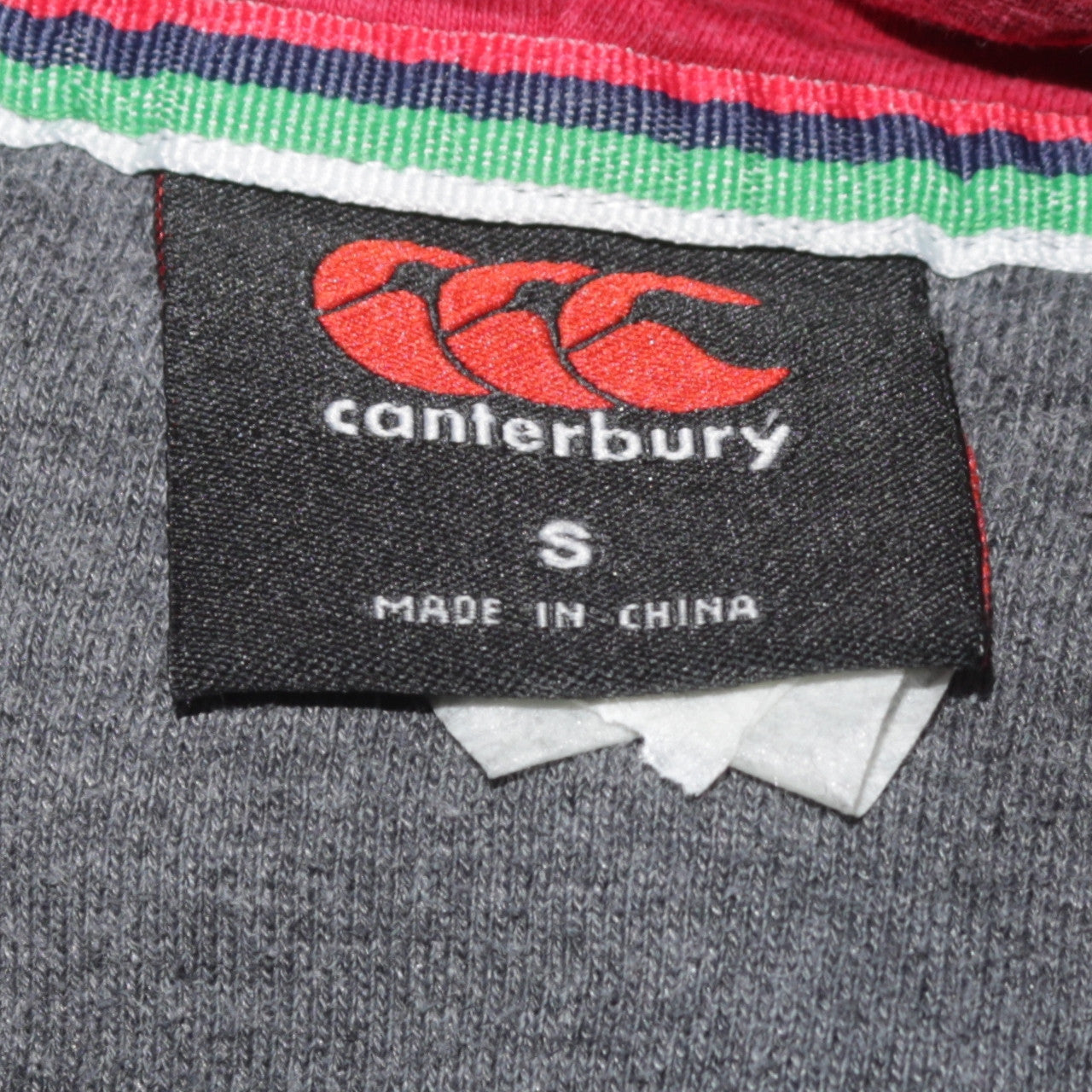 Canterbury Men's Grey Pullover Rugby Hoodie Size S Embroidered Logo