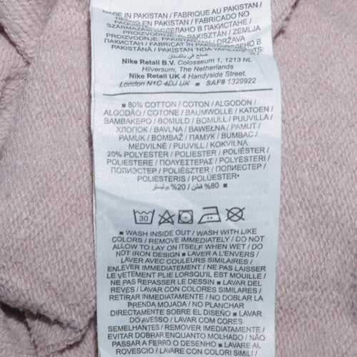 Nike Womens Pink Logo Pullover Sweatshirt Size S Crew Neck