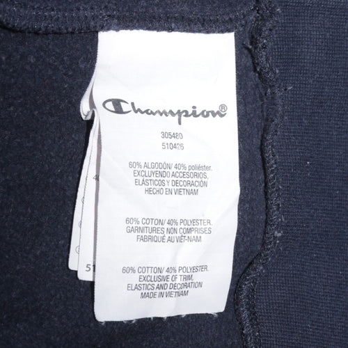 Champion Boys Black Pullover Sweatshirt 15-16 Years Logo Crew Neck Fleece