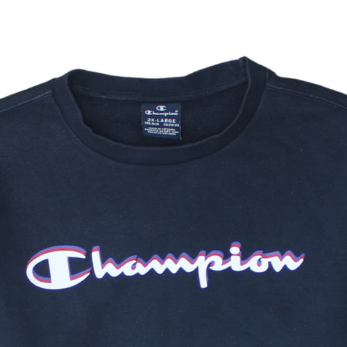 Champion Boys Black Pullover Sweatshirt 15-16 Years Logo Crew Neck Fleece