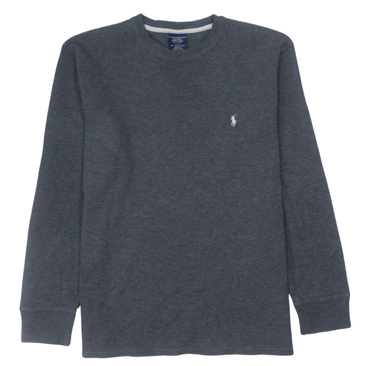 Polo Ralph Lauren Men Grey Long Sleeve Cotton Crew Pullover Sweatshirt L