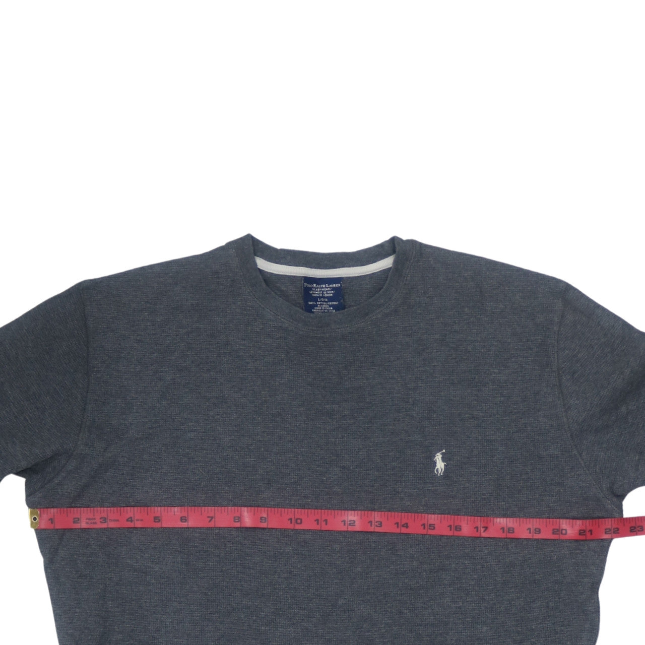Polo Ralph Lauren Men Grey Long Sleeve Cotton Crew Pullover Sweatshirt L