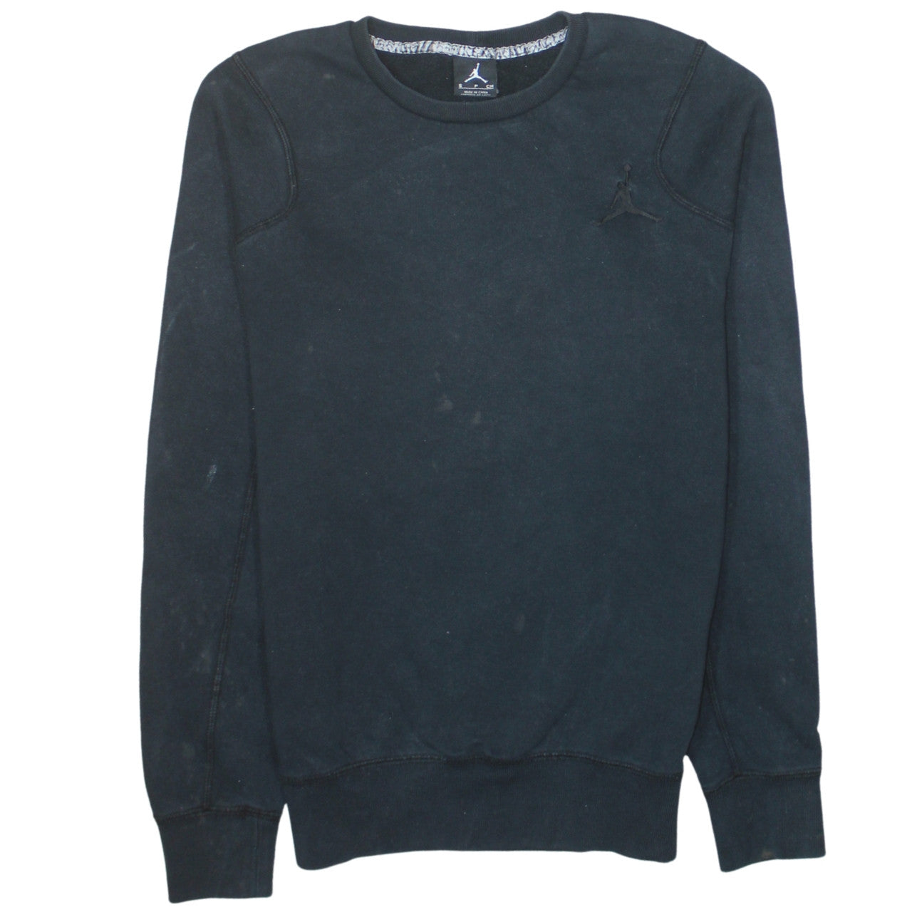 Nike Jordan Men's Black Small Crew Neck Fleece Sweatshirt
