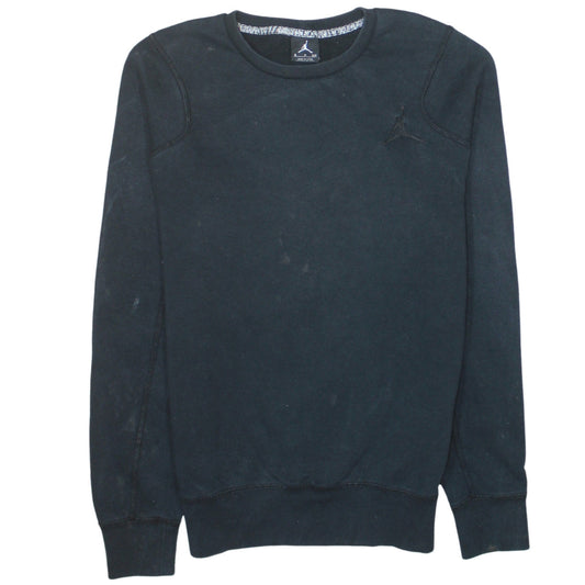 Nike Jordan Men's Black Small Crew Neck Fleece Sweatshirt