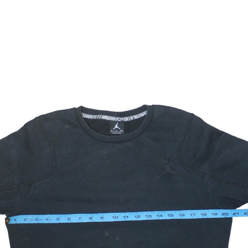 Nike Jordan Men's Black Small Crew Neck Fleece Sweatshirt