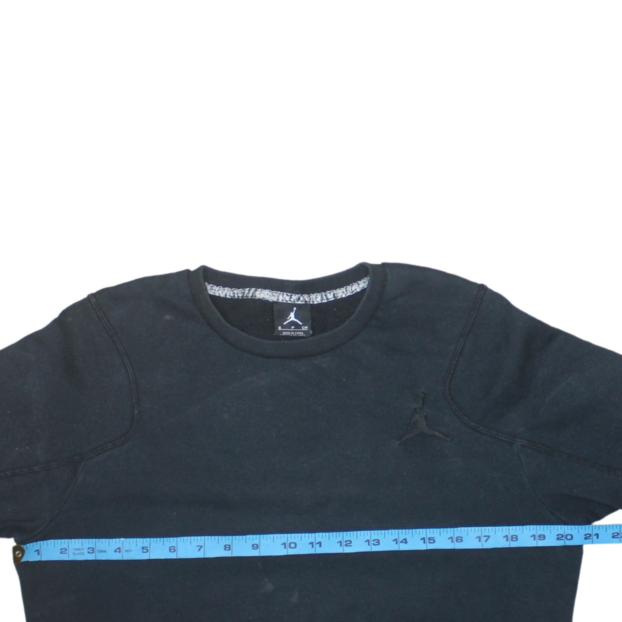 Nike Jordan Men's Black Small Crew Neck Fleece Sweatshirt