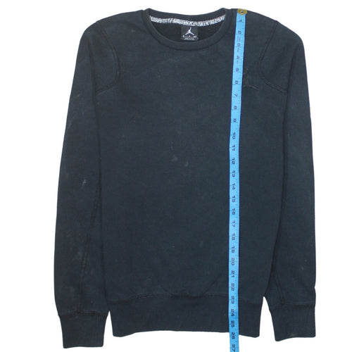 Nike Jordan Men's Black Small Crew Neck Fleece Sweatshirt