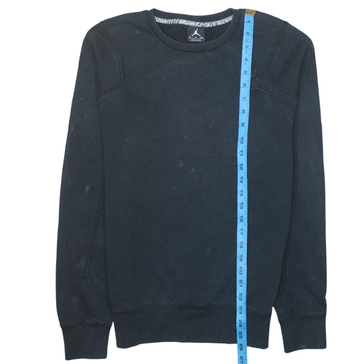 Nike Jordan Men's Black Small Crew Neck Fleece Sweatshirt