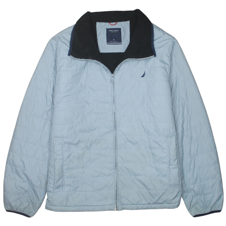 Nautica Men's Blue XL Quilted Full Zip Casual Jacket