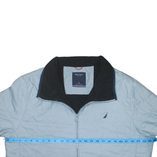 Nautica Men's Blue XL Quilted Full Zip Casual Jacket
