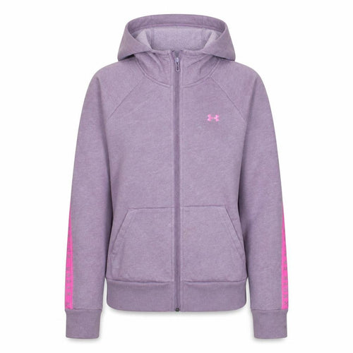 Under Armour Womens Purple Full Zip Hoodie Size M Cotton Blend