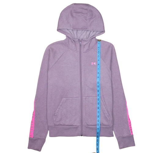 Under Armour Womens Purple Full Zip Hoodie Size M Cotton Blend