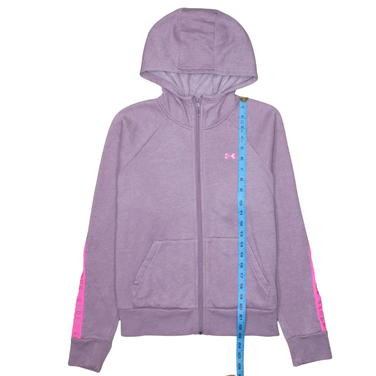 Under Armour Womens Purple Full Zip Hoodie Size M Cotton Blend
