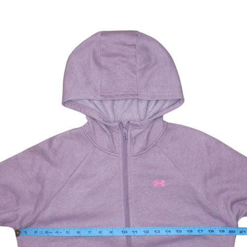 Under Armour Womens Purple Full Zip Hoodie Size M Cotton Blend
