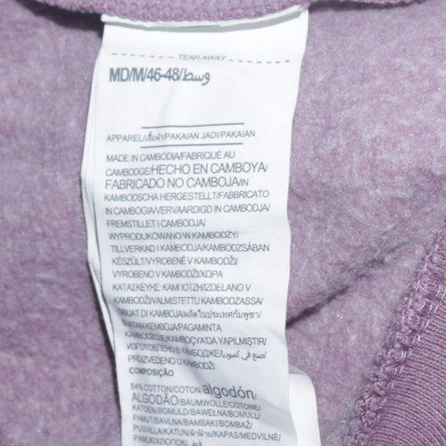 Under Armour Womens Purple Full Zip Hoodie Size M Cotton Blend