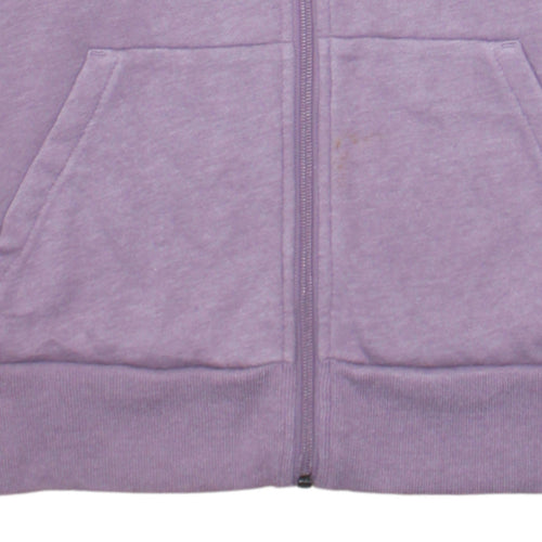 Under Armour Womens Purple Full Zip Hoodie Size M Cotton Blend
