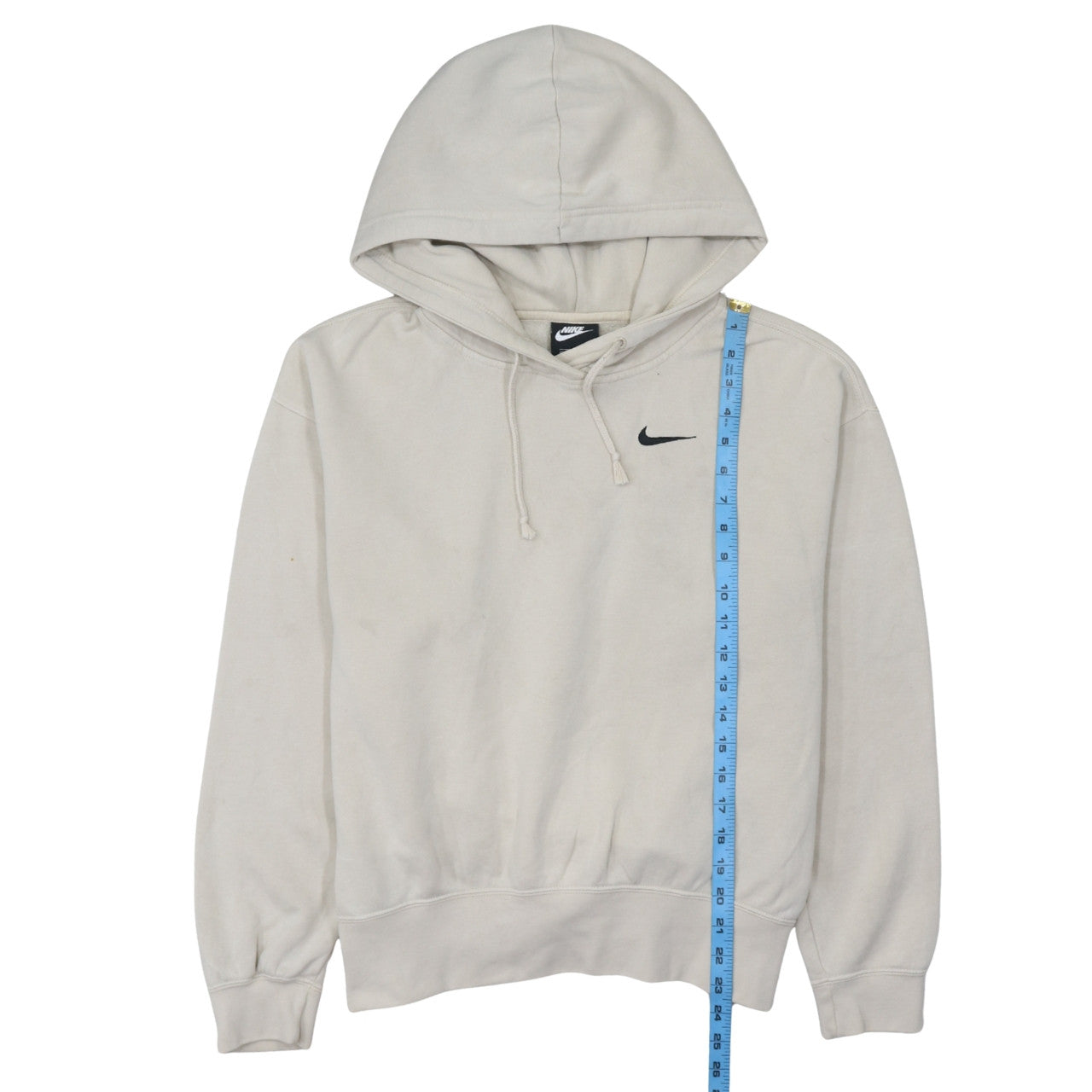 Nike Men's Beige Pullover Hoodie Small Fleece Sweatshirt