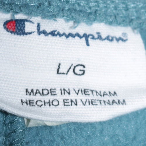 Champion Men's Blue Fleece Sweatpants L Drawstring Comfort Fit