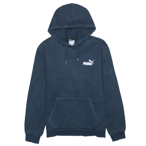 Puma Men's Blue Pullover Hoodie Size S Sports Fleece Sweatshirt