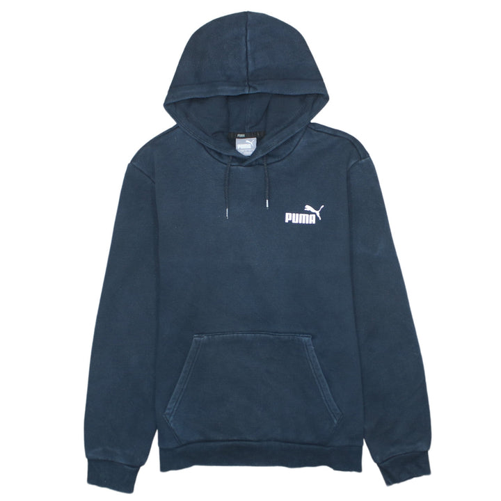 Puma Men's Blue Pullover Hoodie Size S Sports Fleece Sweatshirt