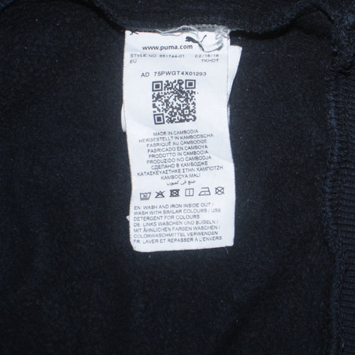 Puma Men's Blue Pullover Hoodie Size S Sports Fleece Sweatshirt
