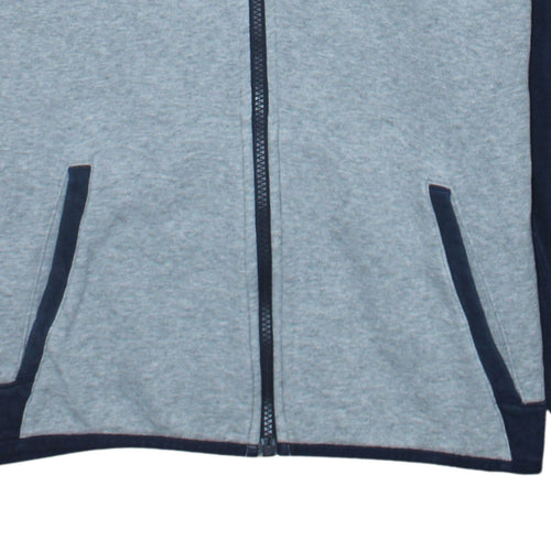 Nike Boys Grey Full Zip Hoodie XL 13-15 Years Fleece Colourblock Sportswear