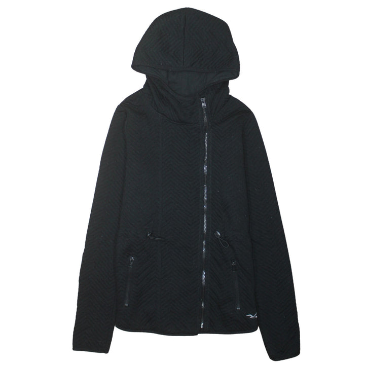 Hollister Women's Black Full Zip Hooded Sweatshirt Size S