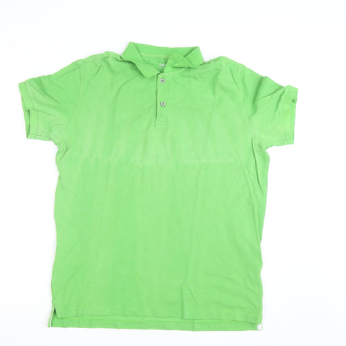 GAP Men's Green Cotton Polo Shirt Size L Short Sleeve Casual