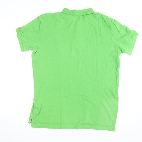 GAP Men's Green Cotton Polo Shirt Size L Short Sleeve Casual
