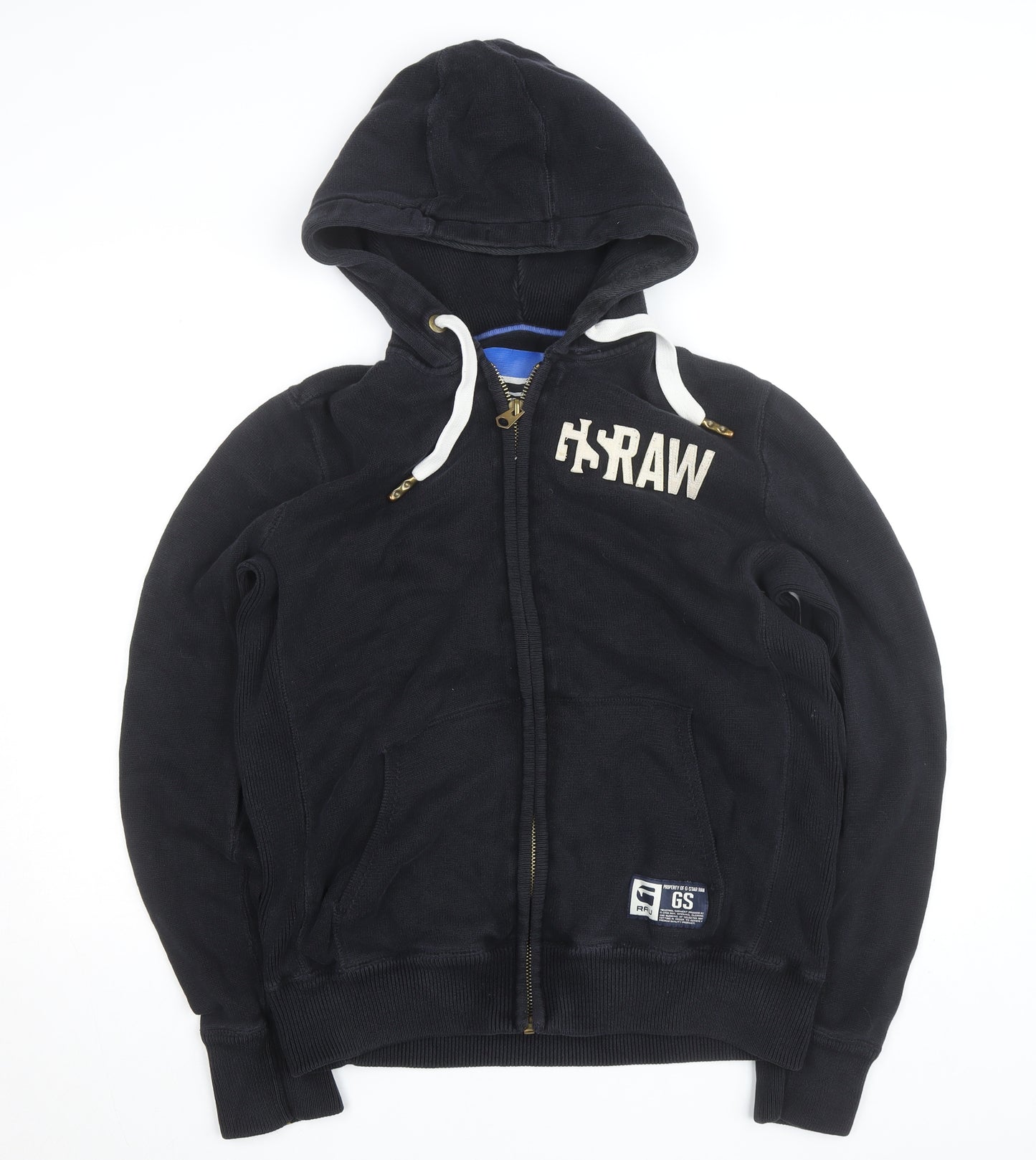 G-Star RAW Men's Black XL Full Zip Hooded Jumper