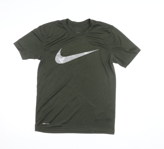 Nike Men's Green Dri-FIT Athletic T-Shirt Size M Short Sleeve Sports Top