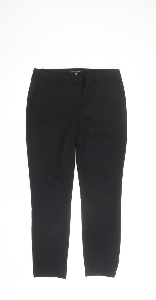 Massimo Fabbro Womens Black Slim Ankle Trousers Size 10