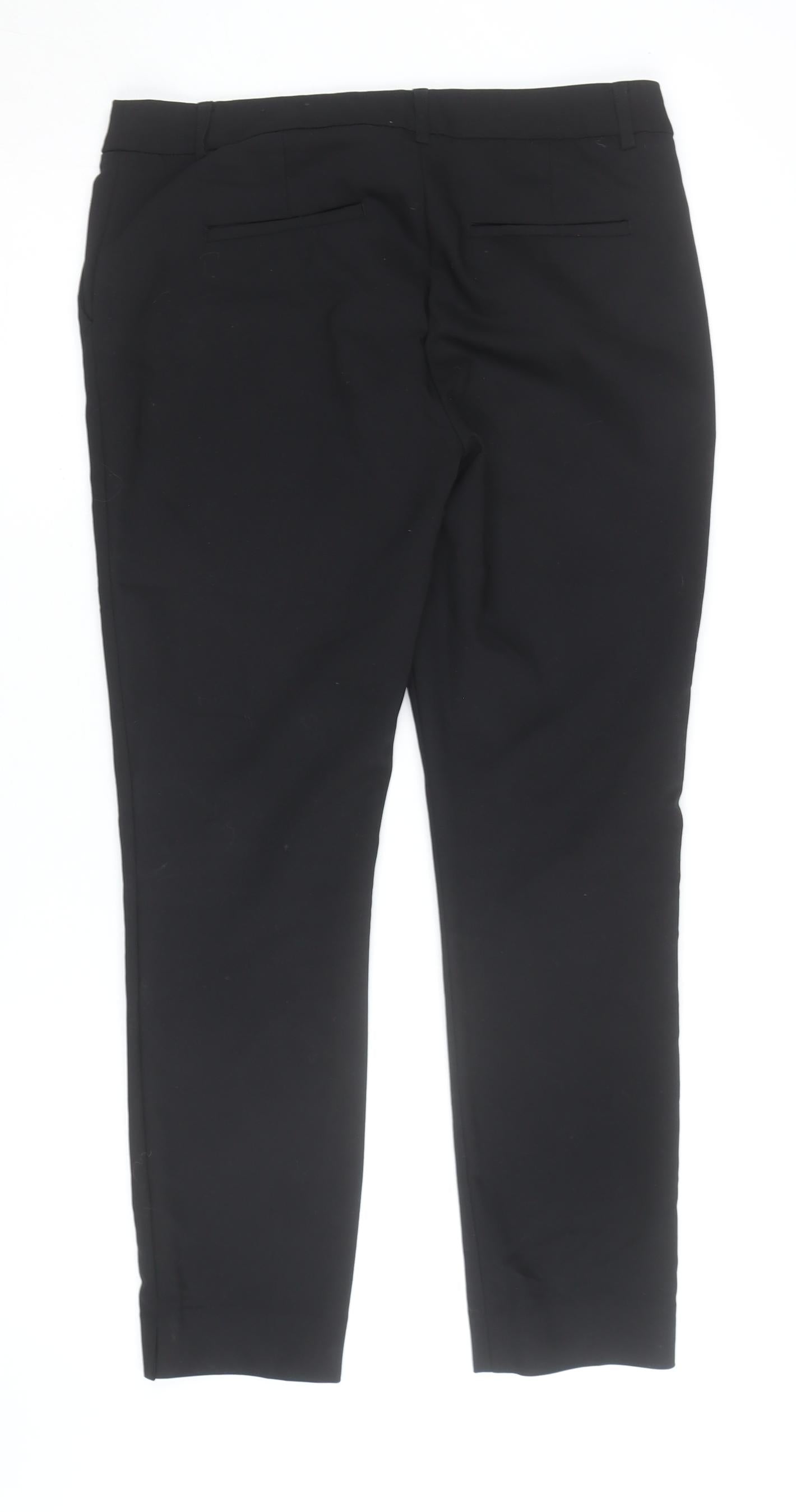 Massimo Fabbro Womens Black Slim Ankle Trousers Size 10