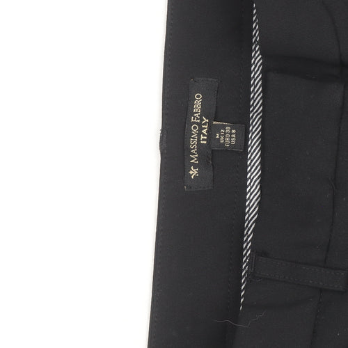 Massimo Fabbro Womens Black Slim Ankle Trousers Size 10