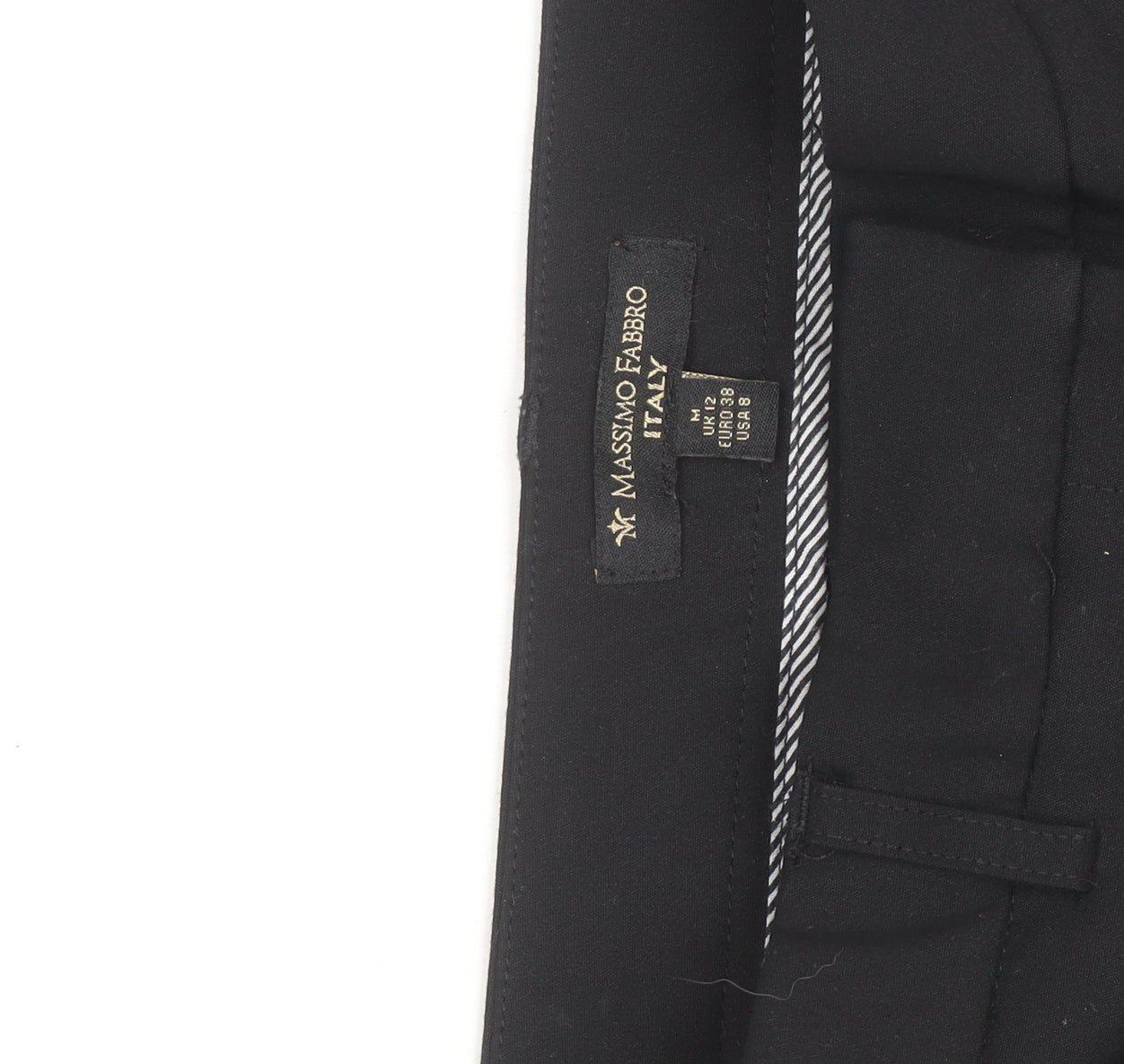 Massimo Fabbro Womens Black Slim Ankle Trousers Size 10