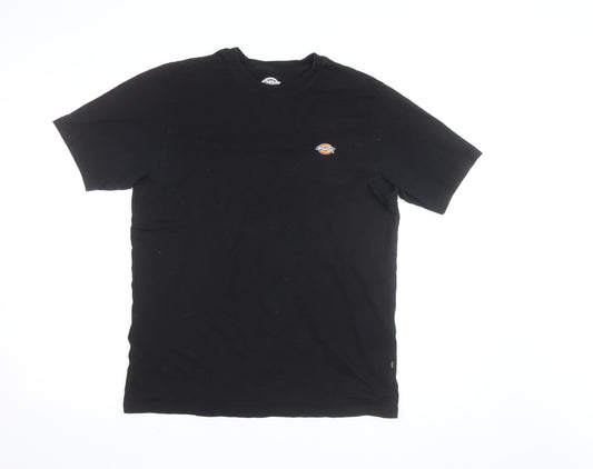 Dickies Men's Black Cotton Short Sleeve Workwear T-Shirt Medium