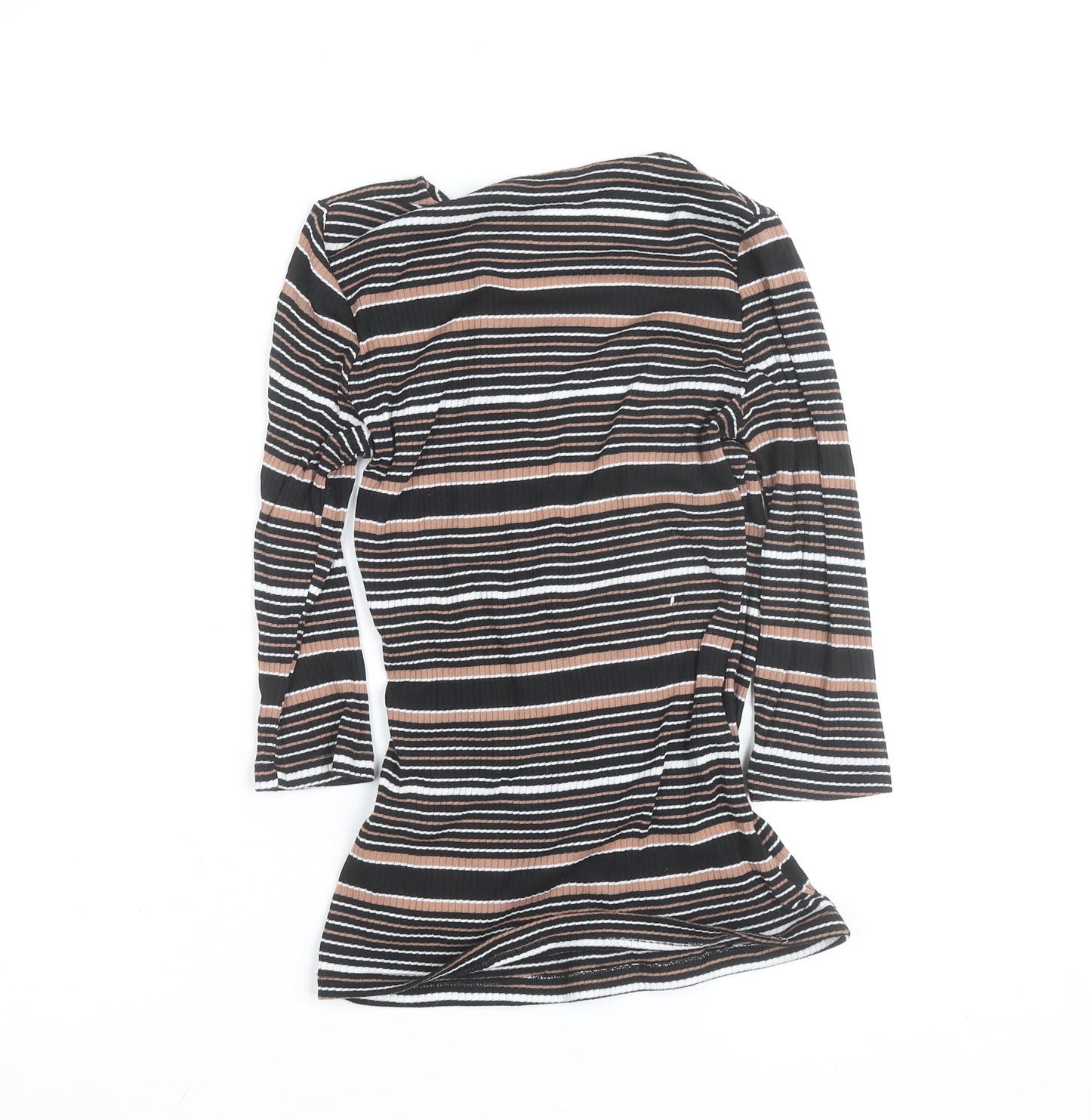Dorothy Perkins Women's Multicoloured Stripe Wrap Top UK 10