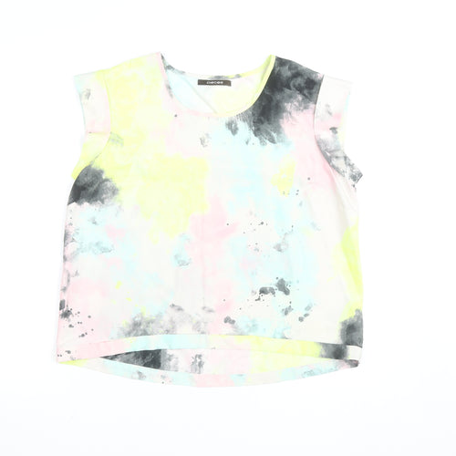 Pieces Women's Multicoloured Sleeveless Round Neck T-Shirt Size M