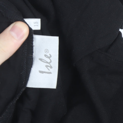 Isle Women's Black Size 18 Jersey Stretch Leggings