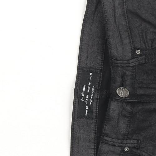 Stradivarius Women Black Skinny Jeans UK 10 Slim Fit Denim