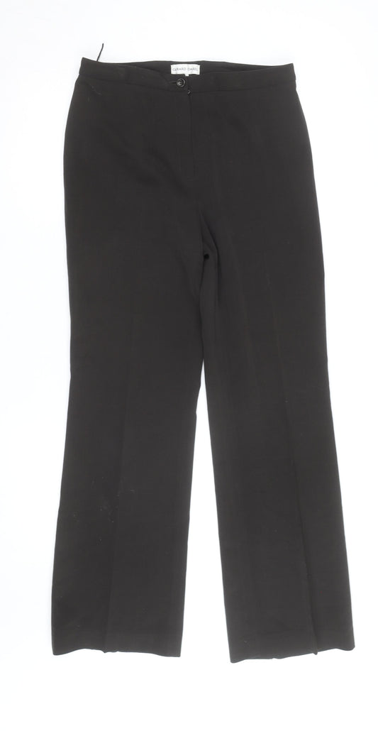 Gerard Darel Men Black Dress Pants L Regular Fit Formal Trousers