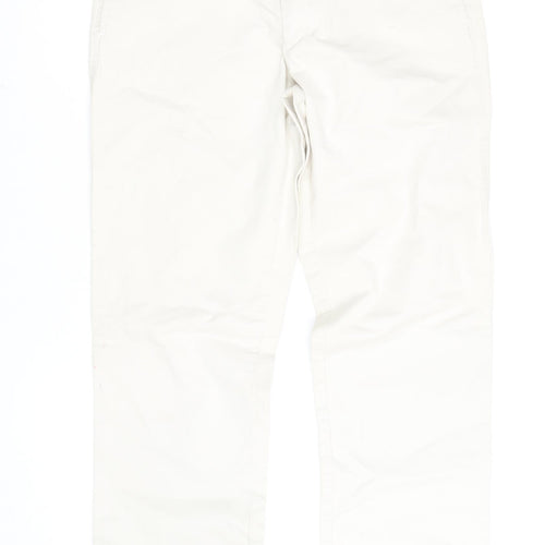 Nautica Men's Ivory Chino Trousers Size 32 Regular Cotton