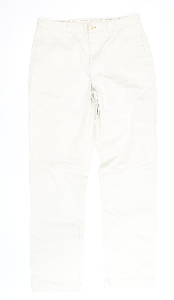Nautica Men's Ivory Chino Trousers Size 32 Regular Cotton