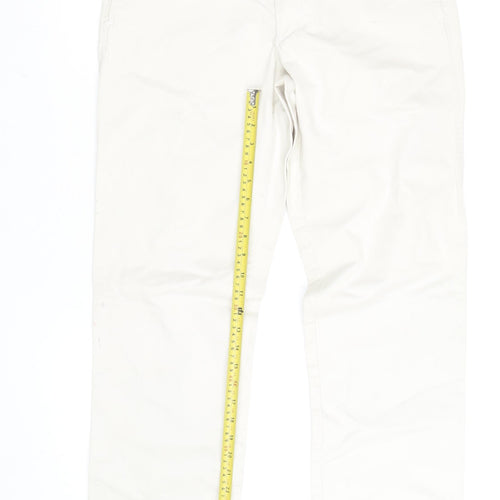 Nautica Men's Ivory Chino Trousers Size 32 Regular Cotton