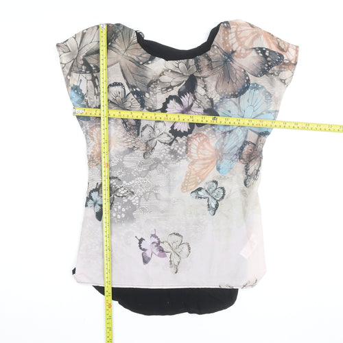 Savida Womens Multicoloured Butterfly Tunic Blouse Size 10