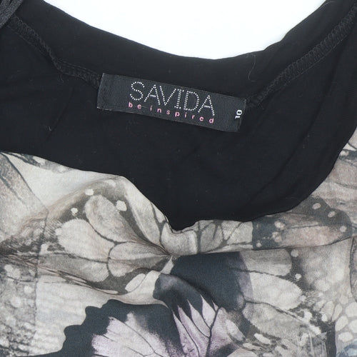 Savida Womens Multicoloured Butterfly Tunic Blouse Size 10