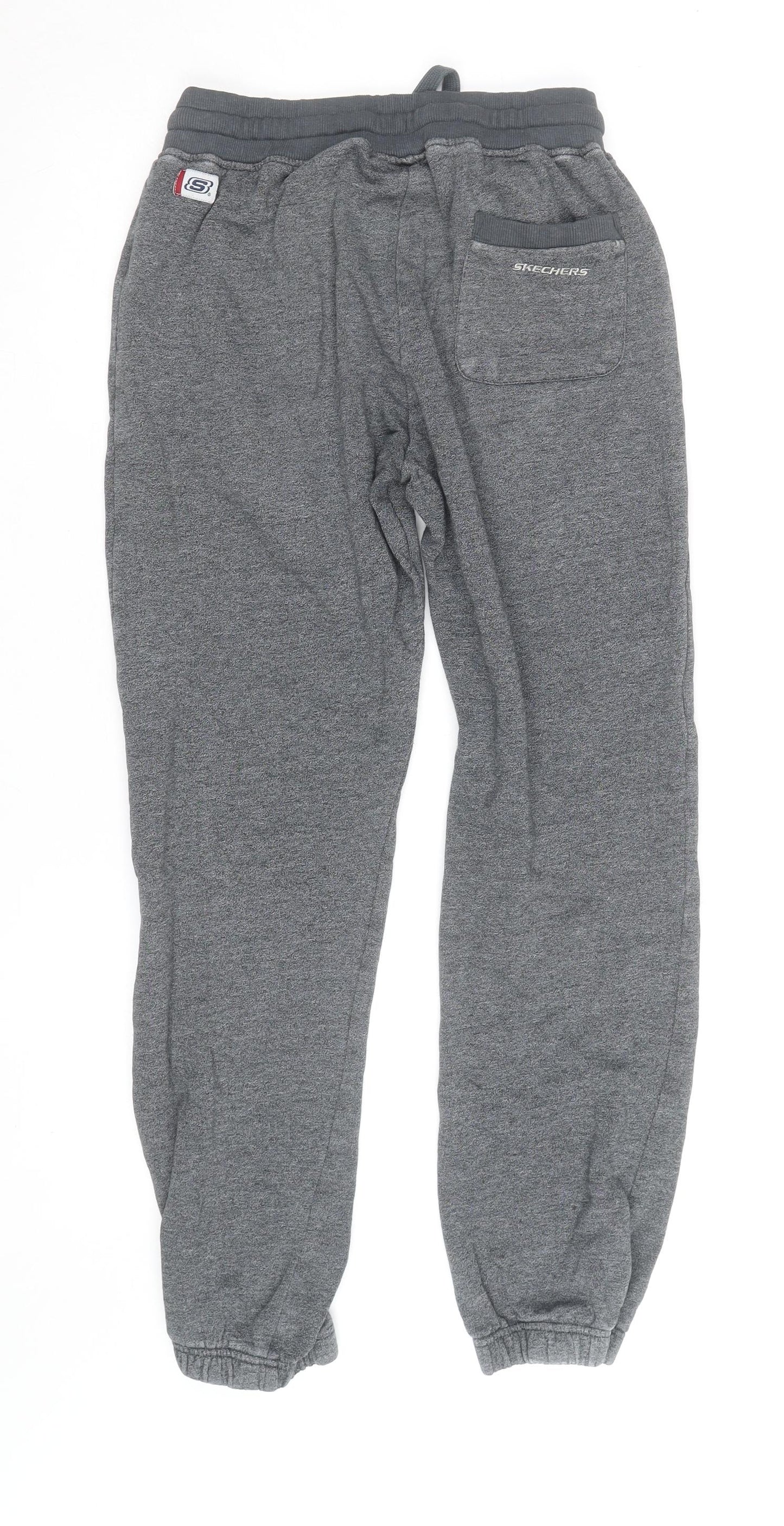 Skechers Men's Grey Jogger Sweatpants M Regular Fit Zip Pockets